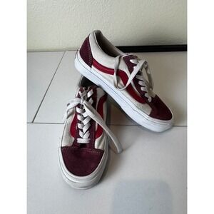 Vans Old Skool Sneakers Women 5.5 Suede Canvas Low Top Skate Shoes